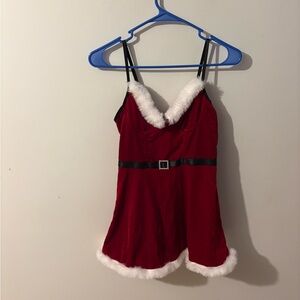 Christmas Red and White Women's Holiday Chemise Mrs.‎ Claus Size Small Lingerie